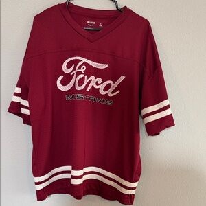 Hollister Burgundy Ford Mustang Mesh Jersey